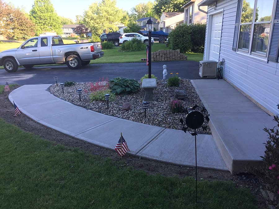 residential concrete walkway sidewalk syracuse ny grasshopper services