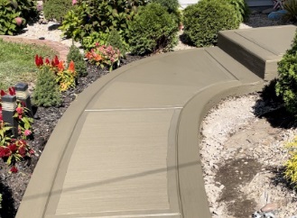 stampcrete near syracuse ny image of garden walkway