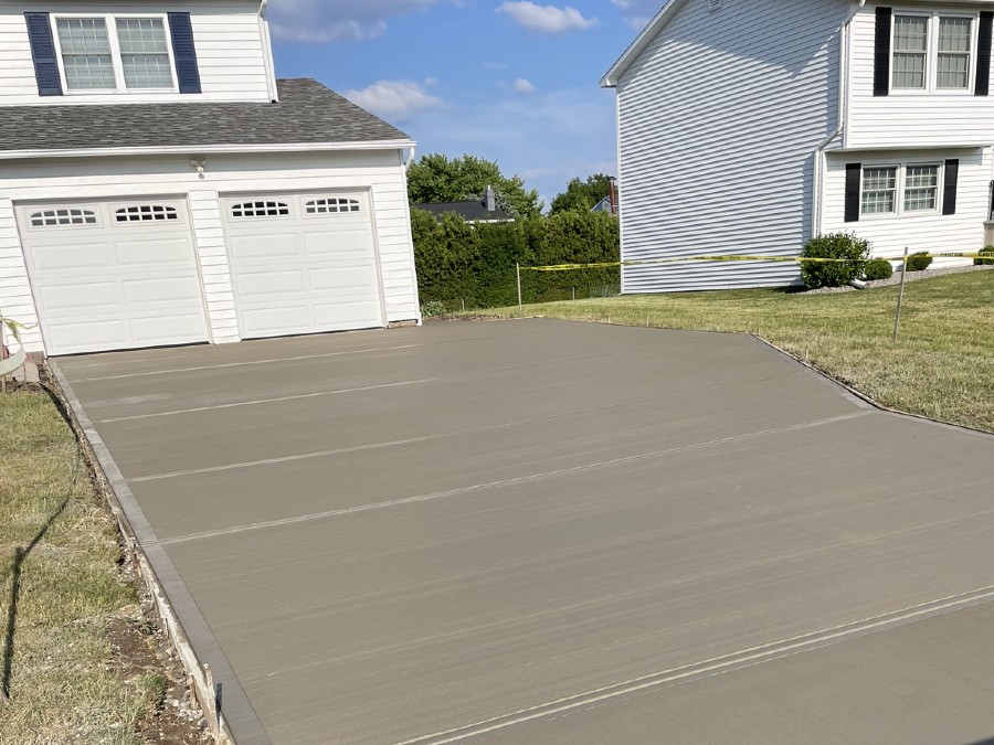 driveway contractors near syracuse ny concrete driveway installed by grasshopper concrete services